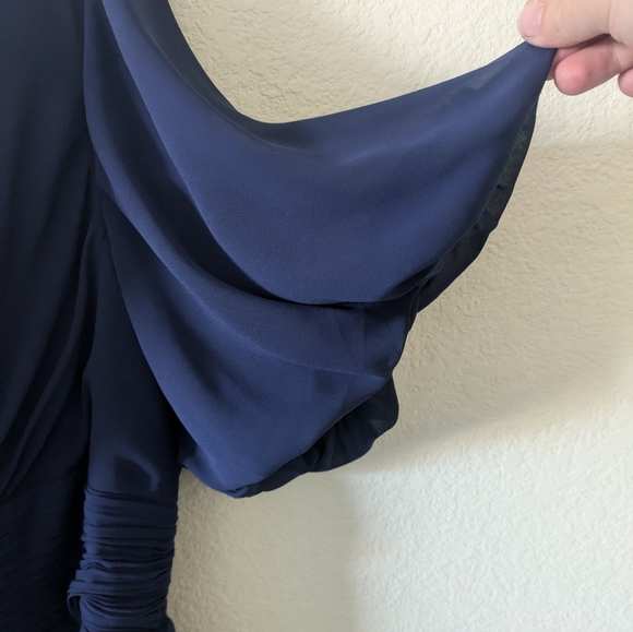 Ever Pretty Navy/Royal Blue V-Neck Formal Evening Gown Bridesmaid Dress with Sle - Picture 10 of 12